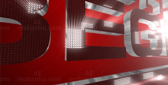 红色3D风格标题企业宣传AE模板