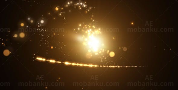 橙色风格粒子特效Logo演绎AE模板