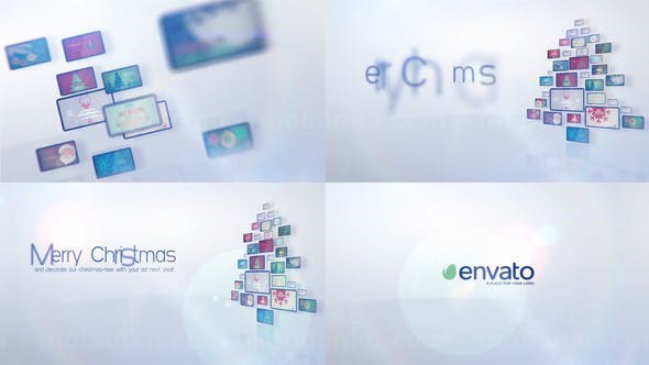 企业圣诞树节日欢庆动态视频AE模板