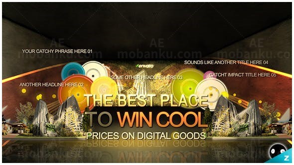 商业竞赛宣传片动态光效AE模板