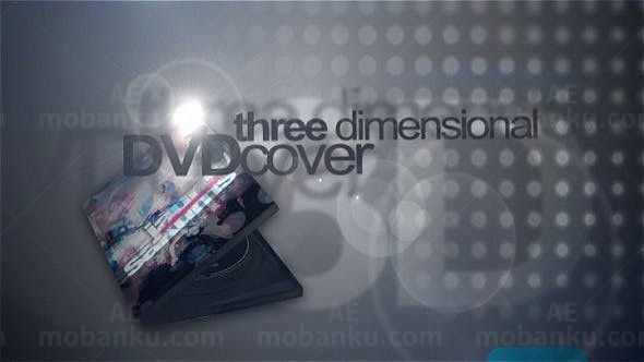 3D风格影碟封面模型演示AE模板