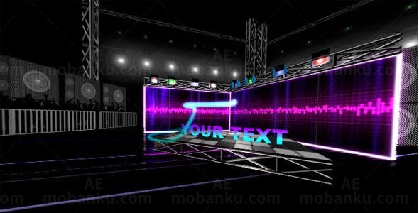 摇滚风格深色舞动动态效果AE模板