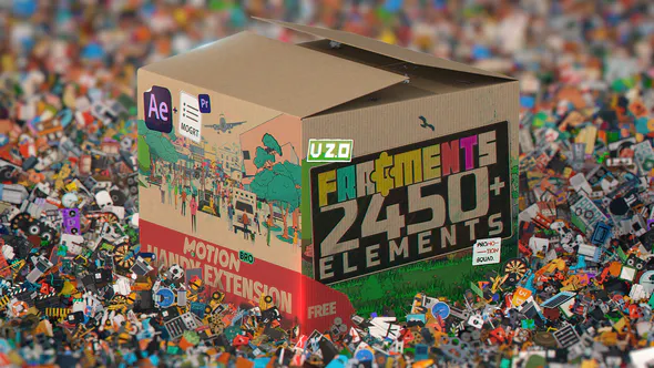 AE脚本-1935组二维手绘卡通图标场景MG动画素材合集包 Fragments