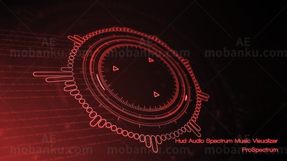 科技感音乐波形可视化动画AE模板