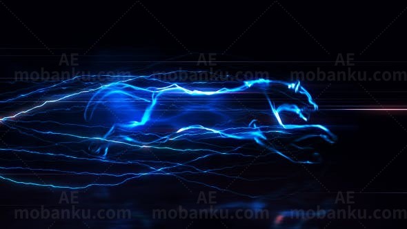 电流猎豹Logo动画AE模板