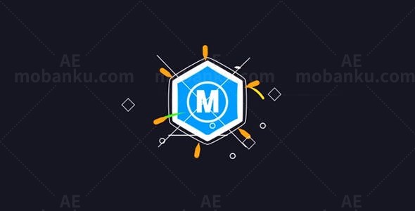 扁平化图形Logo动画AE模板
