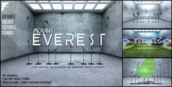 室内三维支架Logo动画AE模板