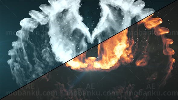 烟雾翅膀Logo动画AE模板