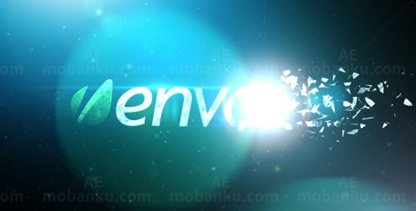 碎片粒子风格logo演绎片头AE模板