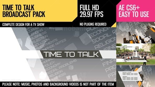 谈话类节目栏目包装AE模板