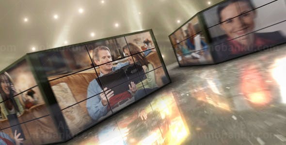 电视墙效果灵魂冲浪AE模板