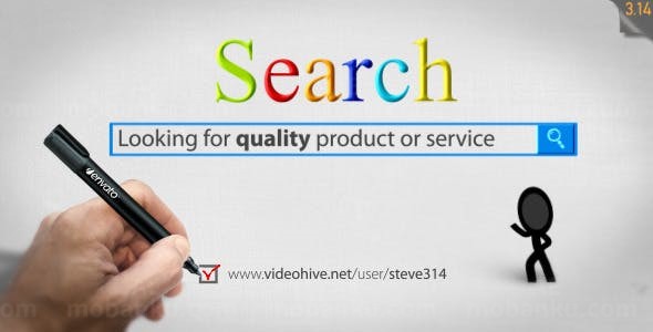 手写效果结合动画企业介绍片头AE模板