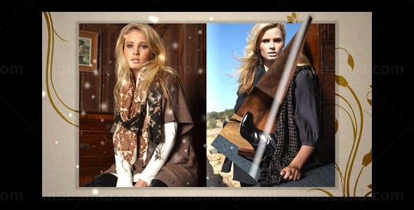 粒子效果杂志翻页切换图片展示AE模板