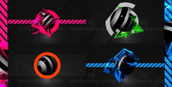 炸裂效果LOGO演绎展示AE模板