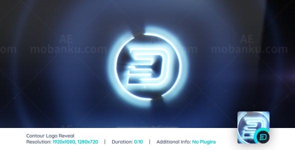 液态能源畸变组合效果LOGO演绎展示AE模板