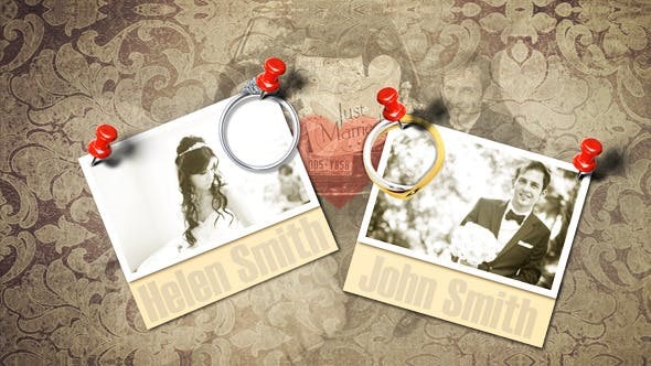 婚礼相册图片动态演绎AE模板