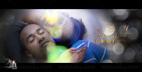 眼睛炫光效果婚礼预告AE模板