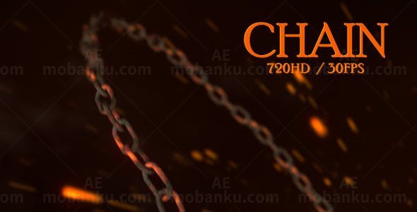 铁链效果LOGO动态演绎展示AE模板