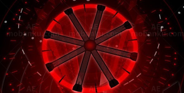 圆盘光照发射AE模板