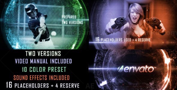 科幻故障效果预告片AE模板