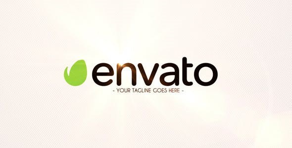 优雅分裂翻转标志动画AE模板