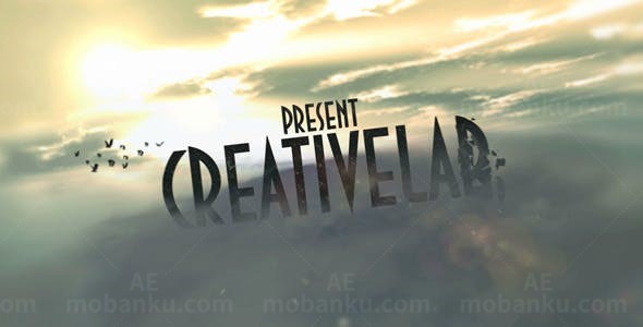 大气云层粒子破碎效果电影AE模板