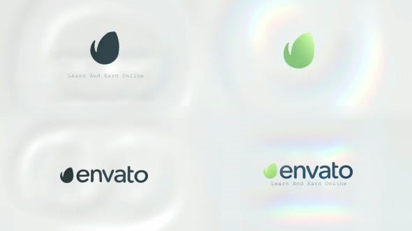 优雅波纹标志片头AE模板