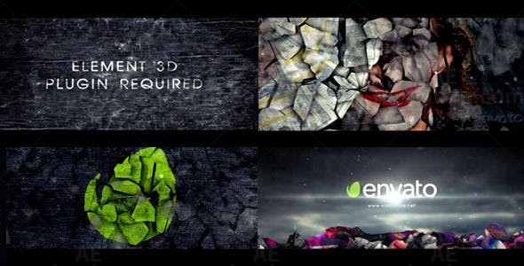 史诗破碎效果AE模板