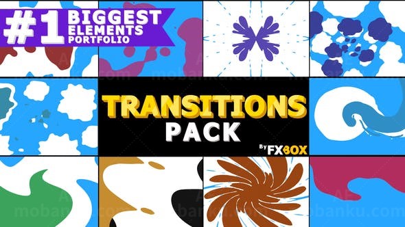 二维流体特效AE模板