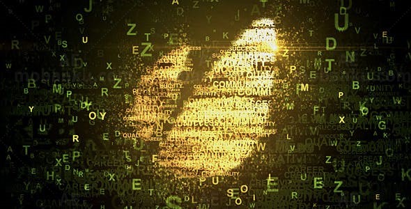 文字矩阵变换标志展示AE模板