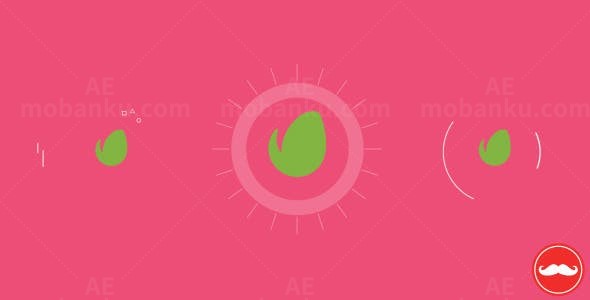 扁平简洁标志动画AE模板