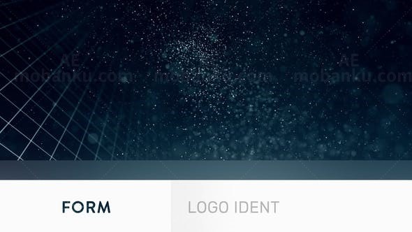 抽象颗粒群形成标志展示AE模板