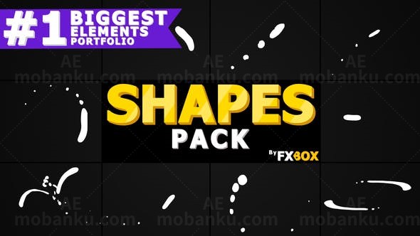 形状动画元素AE模板