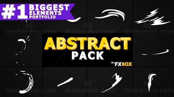 特效形状动画元素AE模板