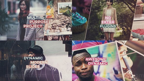 动感节奏图文展示AE模板