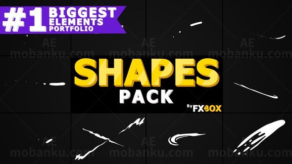 趣味形状动画AE模板