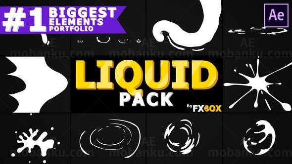 流体动作元素AE模板