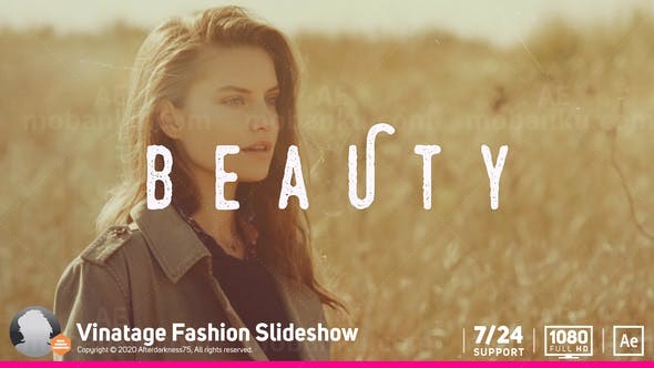 复古时尚幻灯片AE模板