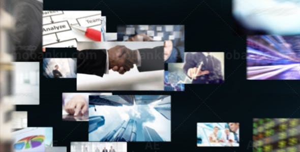 能量粒子线标志动画AE模板