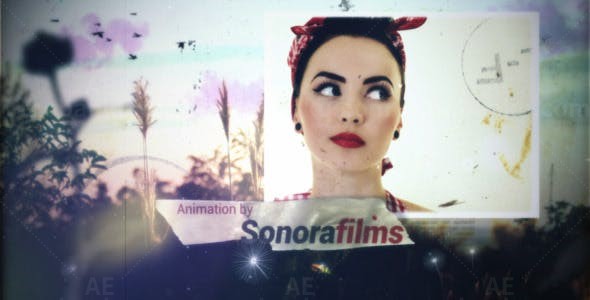 怀旧春天片头AE模板