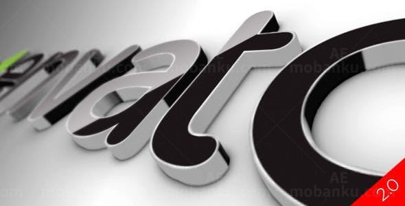 黑色经典立体LOGO展示AE模板