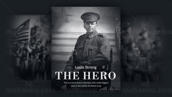 历史图文展示AE模板