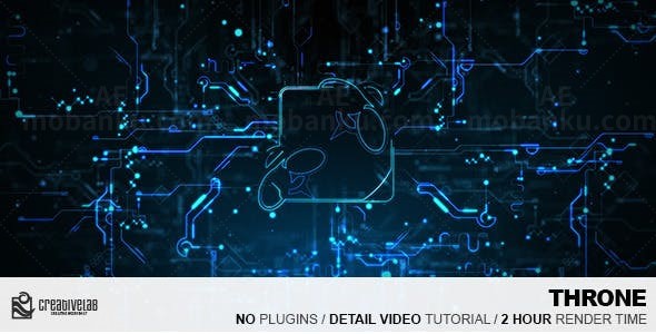 电路线条Logo动画AE模板