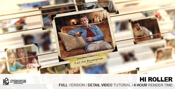 动感相册悬挂照片开场AE模板