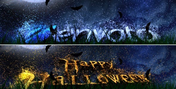 万圣节粒子特效片头AE模板