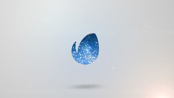 明亮粒子标志动画AE模板