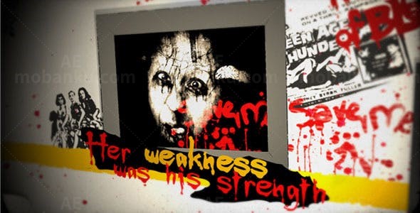 万圣节恐怖小屋图文展示AE模板