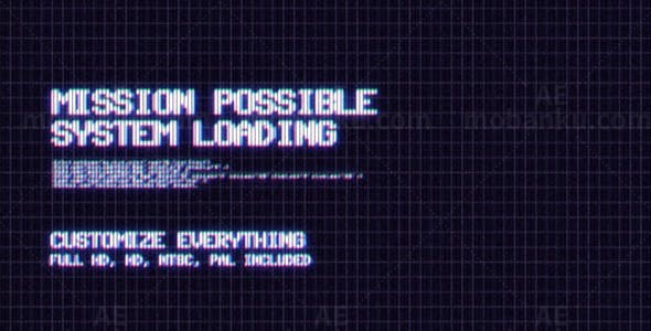 故障效果视频展示AE模板