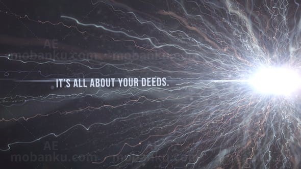 抽象光源光线片头AE模板