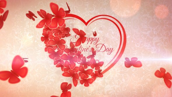 浪漫爱心片头AE模板